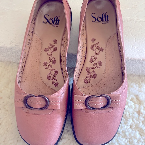 Vintage Sofft Leather Flats size 5 with Bow Buckle - Picture 2 of 10